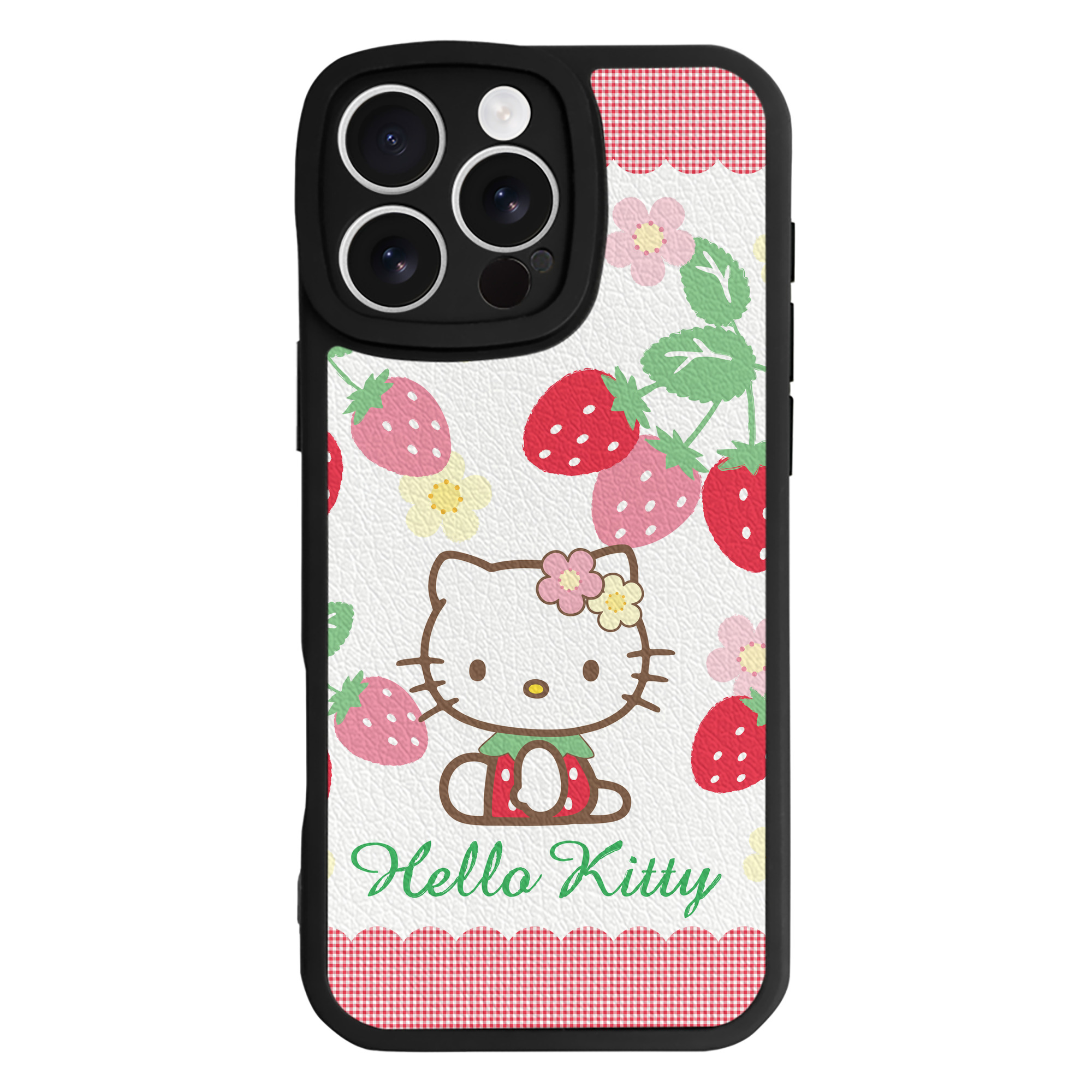 （画像用） Hello Kitty ハローキティ 【iPhone 16シリーズ対応】シリコンスマホケース（レザー調） 材質：シリコン